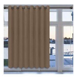 Easy-Going Blackout Door Curtains for Bedroom, 108 x 52 In, Camel